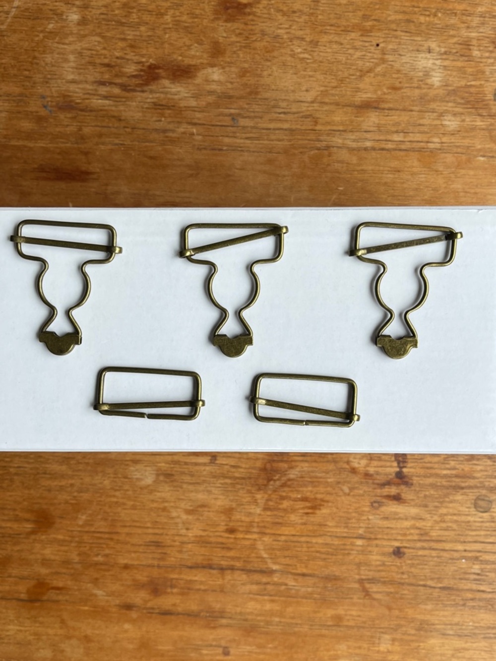 Adjustable Antique Brass Overall Hardware Set - 5 Piece